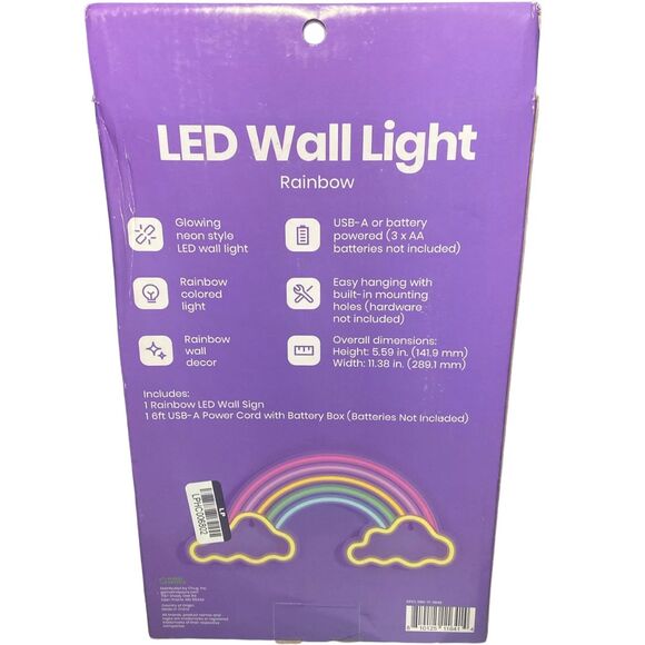 Rainbow LED Neon Light Sign Wall Decor Night Lamp Bar Bedroom Home Party NEW - Picture 2 of 5